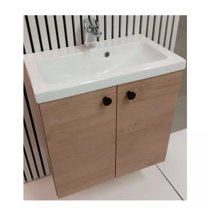 PUR-allaskaappi 600 kahdella ovella ja altaalla. Tammi. - Allaskaapit - TAMMIPUR600 - 1