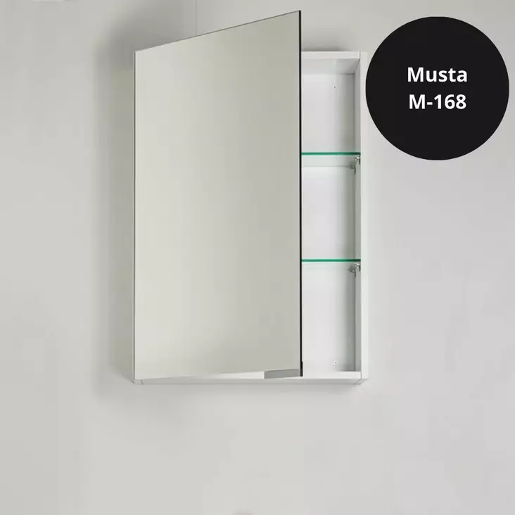 PUR Peilikaappi musta M-168 - Peilikaapit - KYMUP50 - 1
