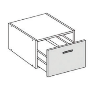 Matala yläkomero 28cm, 1 laatikko - Yläkaapin rungot - 28LY3L1 - 1
