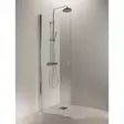PURO 3 kirkas, 850x2035mm kääntyvä suihkuseinä, kiiltävä alumiini - Suihkuseinät - 5261 - 3