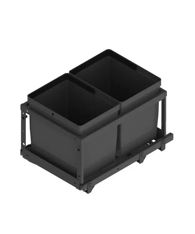 Jätevaunu + 2 sankoa LM 77/2 antrasiitti - Jätesankovaunut ja sangot - 2011121 - 1