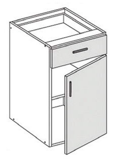 Laatikosto yhdellä laatikolla - Alakaapin rungot - PL3L1 - 1