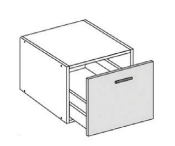 Matala yläkomero 35cm, 1 laatikko - Alakaapin rungot - 35LY3L1 - 1