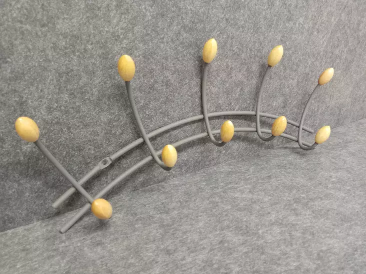 Vaatenaulakko 423 tummaharmaa/pyökki - Naulakot ja koukut - PKOUKKU5901702 - 1