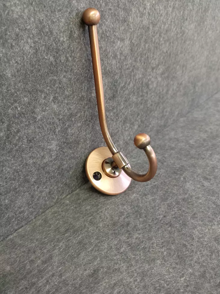 Vaatekoukku 1030/117 harjattu kupari - Naulakot ja koukut - PKOUKKU5902732 - 1