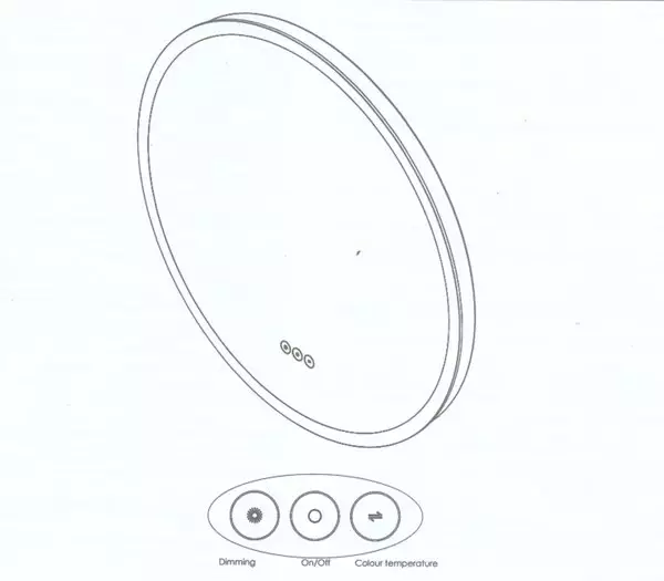 LED VALOPEILI JOHANNESBURG Ø600, IP44 - Kylpyhuoneen peilit - 724692 - 1