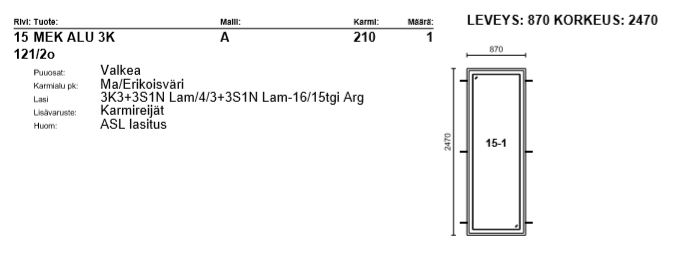 MEK ALU 3K 885x2470 - Erikoishintaiset ja poistotuotteet - PIKKUNAERA42 - 1
