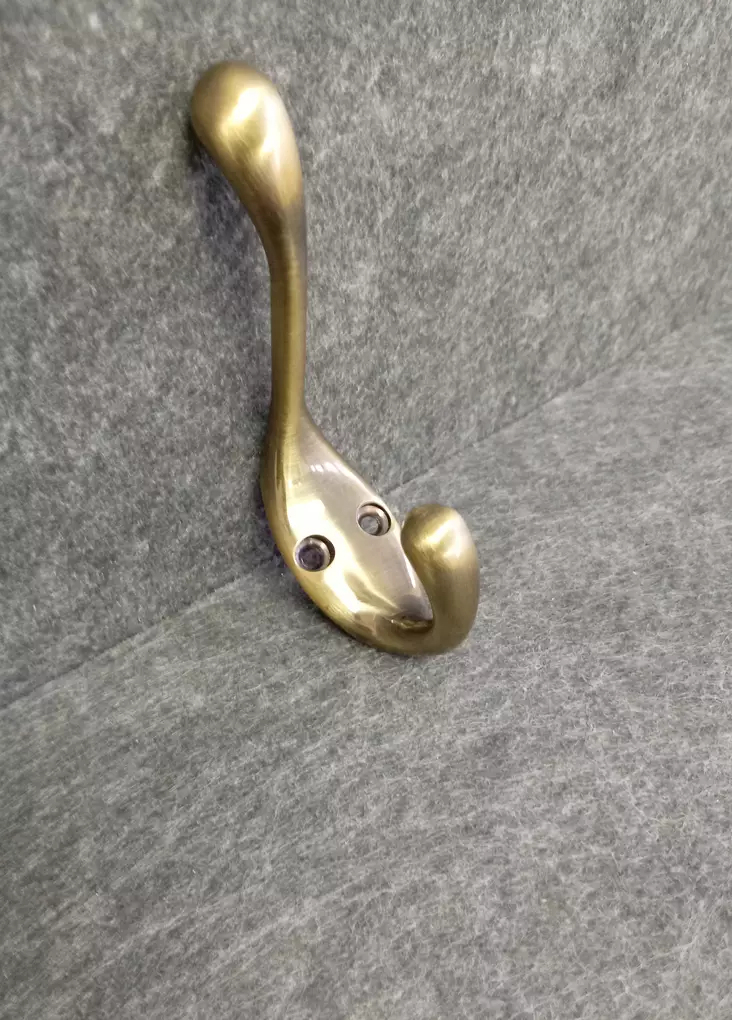 Vaatekoukku 788 harjattu messinki - Naulakot ja koukut - PKOUKKU5902942 - 1