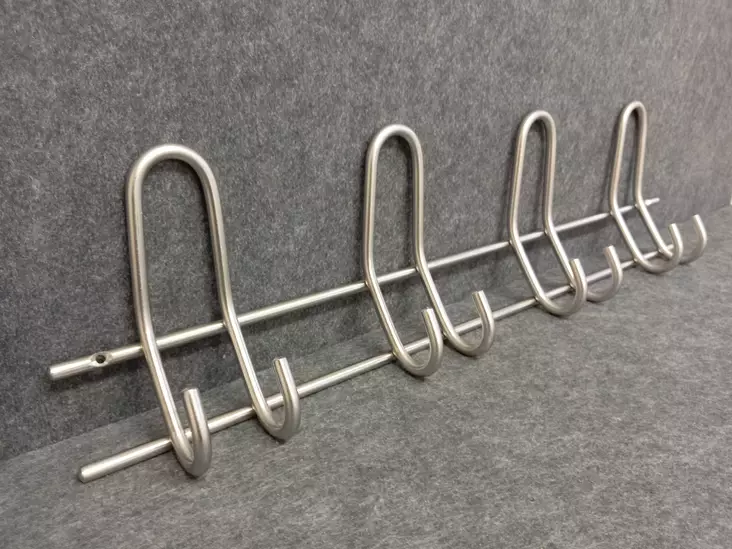 Vaatenaulakko 442/8 Harjattu rst - Naulakot ja koukut - PKOUKKU5900502 - 1