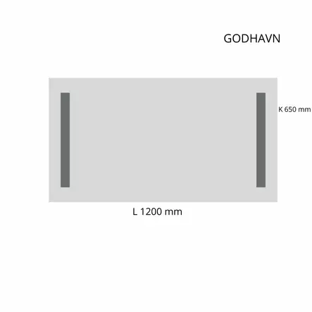 LED VALOPEILI GODHAVN 1200X650 15W, IP44 - Kylpyhuoneen peilit - 723543 - 2