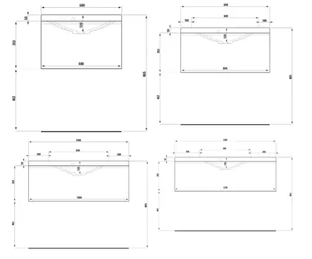 Aava 600 kylpyhuoneryhmä - Allaskaapit - OT6040324 - 2