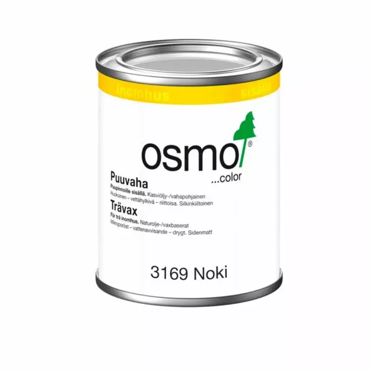 Puuvaha Osmo Color 3169 Noki 0,375 l - Puuöljyt ja puuvahat - 316900375 - 1
