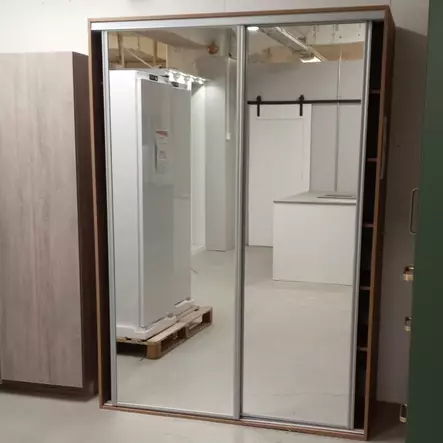 Pähkinä liukuovikaappi 1500x2100x600 mm - Liukuovet ja kaapit heti varastosta - LKR21PPERA - 1