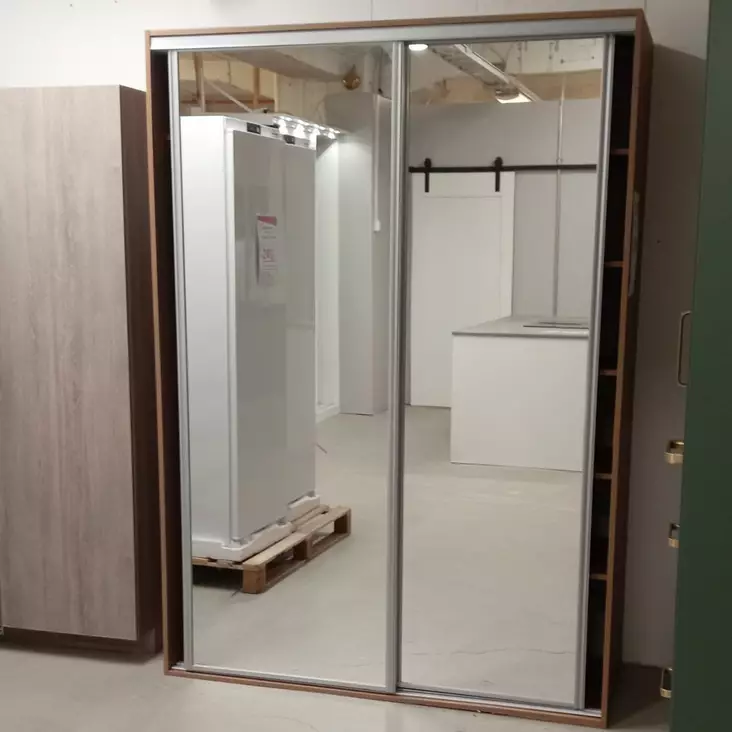 Pähkinä liukuovikaappi 1500x2100x600 mm - Liukuovet ja kaapit heti varastosta - LKR21PPERA - 1