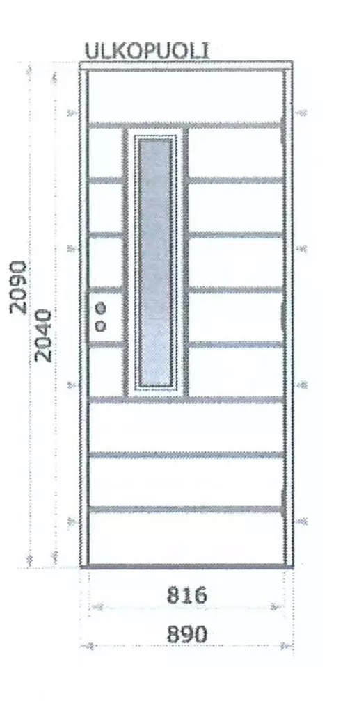 Ulko-ovi KP17 valkoinen 890x2090 oikea 1- tiivisteinen - Ulko-ovet - UO1RVALKPL9X21OERA - 2