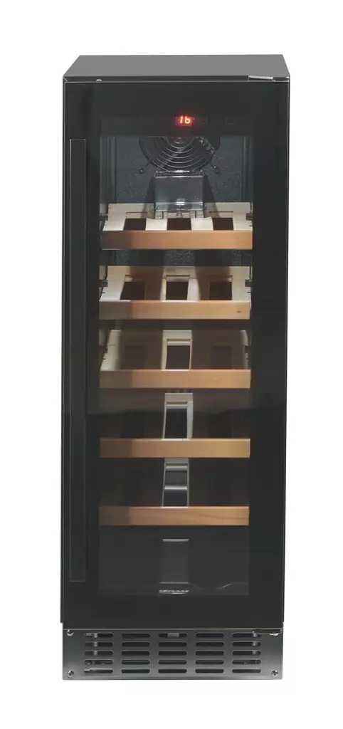 GRAM VS 52083-90 B Viinikaappi 30 cm puuhyllyillä, 57 l, musta - Jääkaapit - VS5208390B - 1