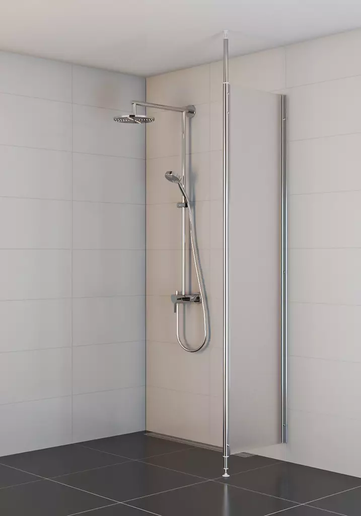 KISS kiinteä suihkuseinä, huurrelasi - Suihkuseinät - KISS50F - 1