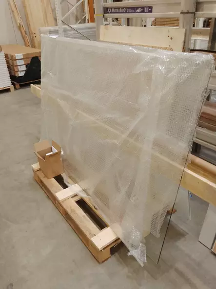 Vihtan Puro 6 saunan lasiseinä, kirkas - Saunanovet - PURO6LASI - 1