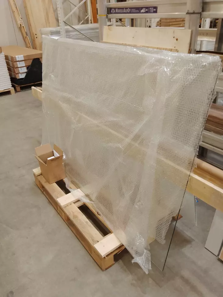 Vihtan Puro 6 saunan lasiseinä, kirkas - Saunanovet - PURO6LASI - 1