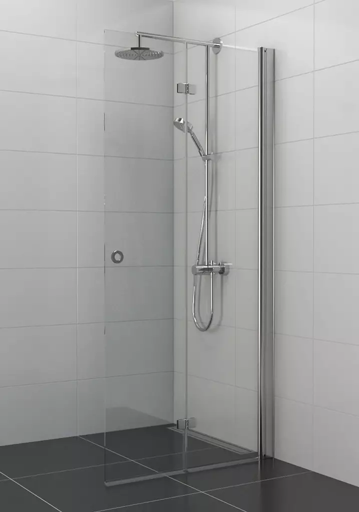 Tass taittuva suihkuseinä, kirkas lasi - Suihkuseinät - TASS80K - 1