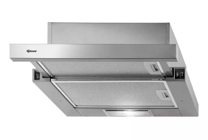 GRAM EFU 503-90 X Liesituuletin 50cm, SLIM, ulosvedettävä, teräs - Liesituulettimet - EFU50390X - 1